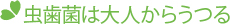 虫歯菌は大人からうつる